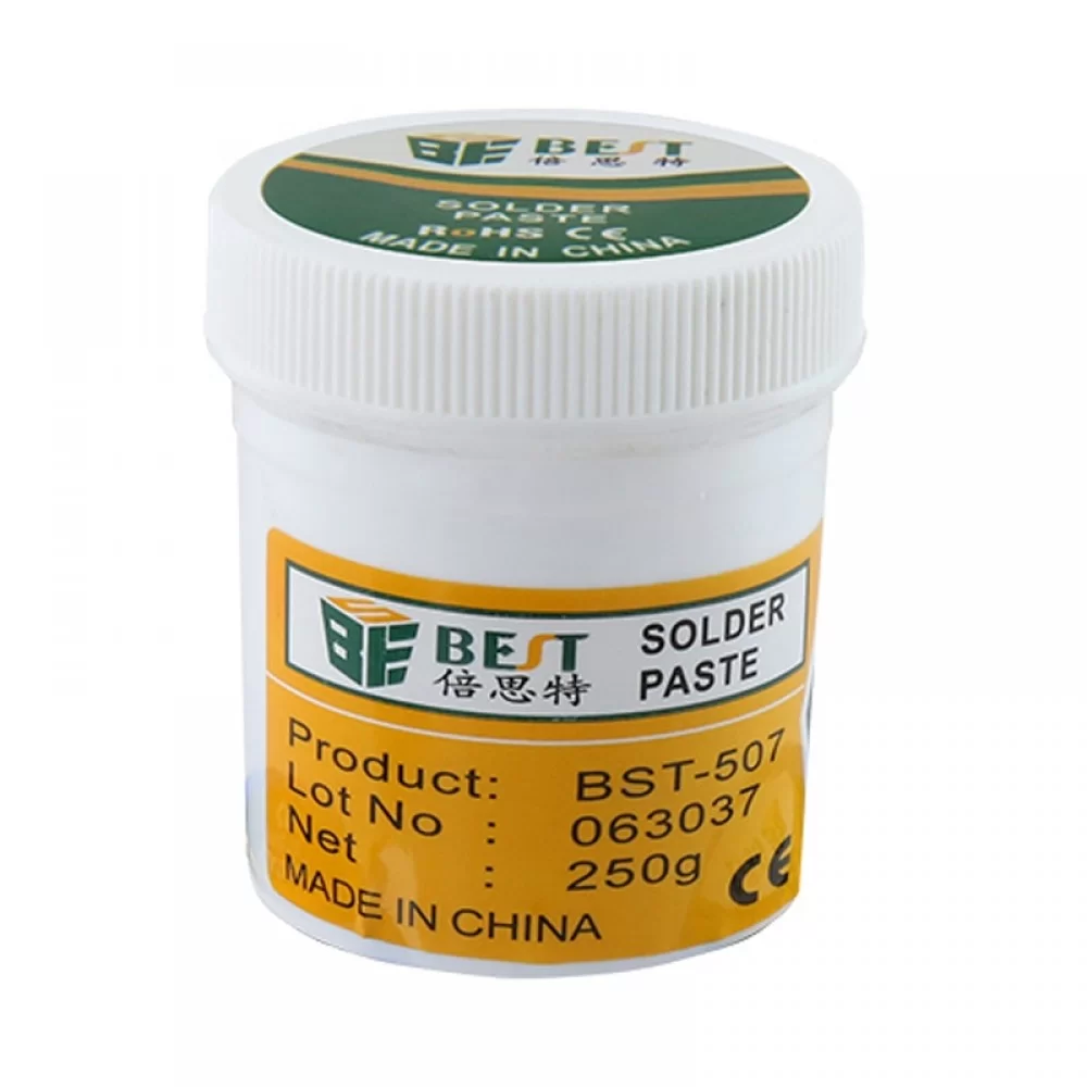 Picture of BEST-507 Lead-free Solder Paste Flux Helping Soldering